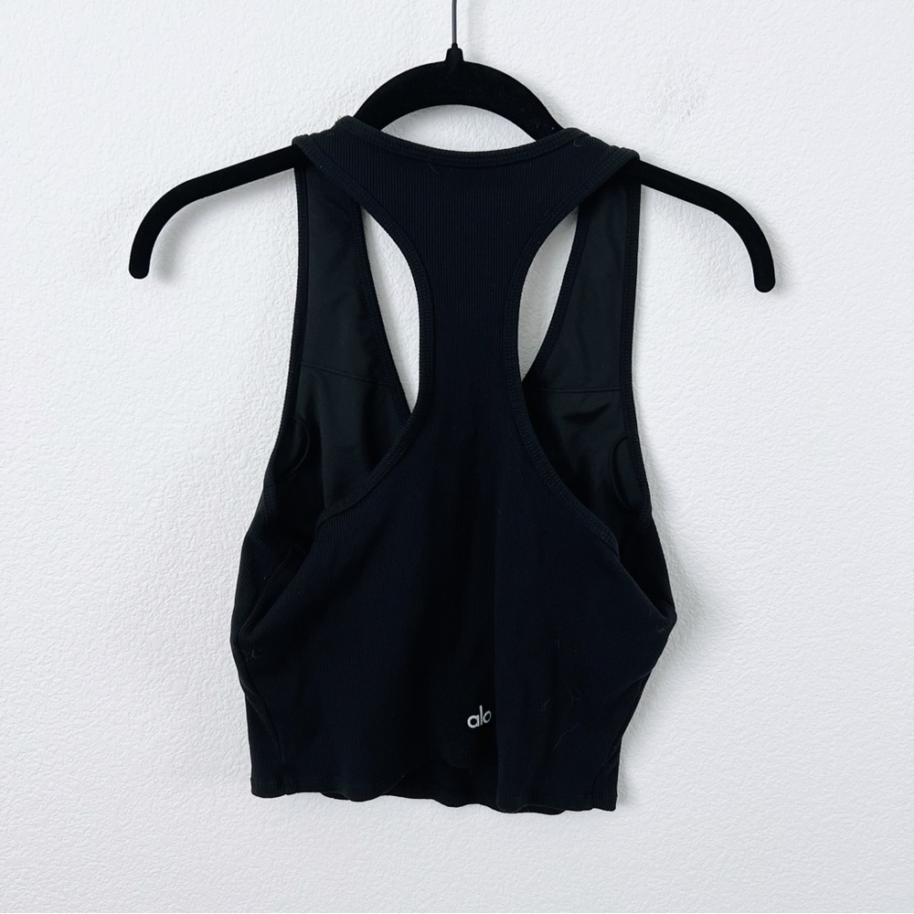 Alo Goddess Ribbed Cropped Tank - Picture 2 of 5